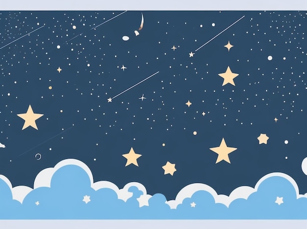 Starry Sky Background Vector Illustration