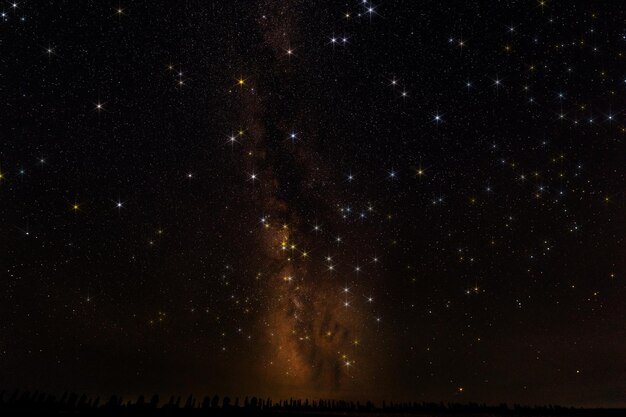 Starry sky milky way panorama Abstract natural background