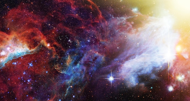 Starry sky at night Stars and deep space in the sky Galactic and nebula view Elements of this iamge furnished by NASA