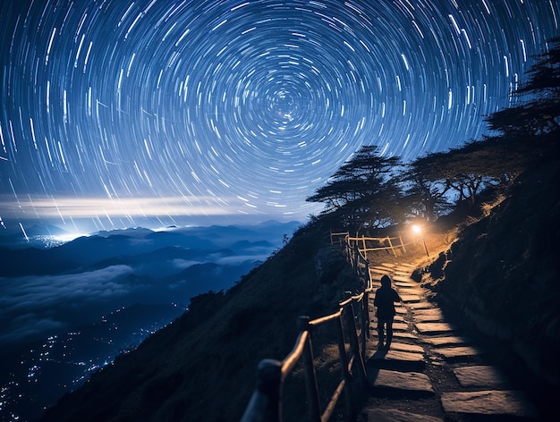 Starry Trails Hehuan Mountain by Matt Molloy