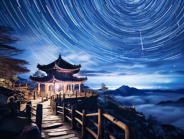 Starry Trails Hehuan Mountain by Matt Molloy