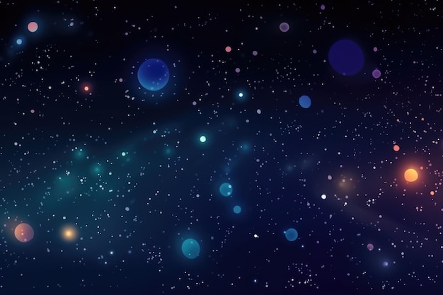 Stars in night sky web banner space background abstract generative ai