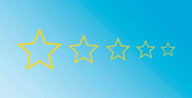 Stars to rate on a virtual screen