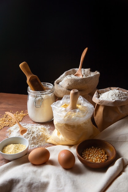 Stashed flour used for cooking