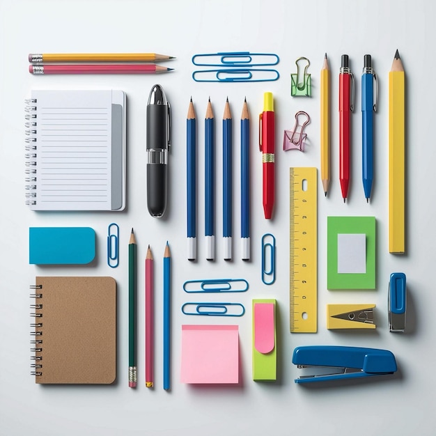 A Stationery Symphony Colorful Essentials for the Organized Mind