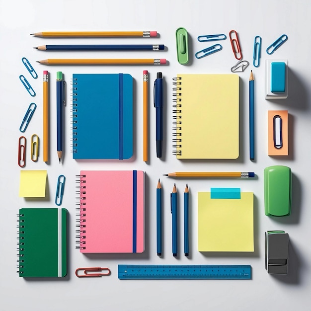 A Stationery Symphony Colorful Essentials for the Organized Mind