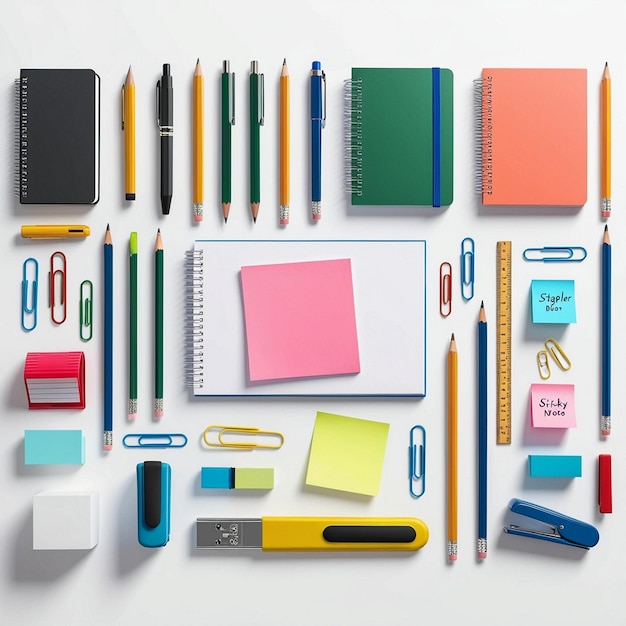 A Stationery Symphony Colorful Essentials for the Organized Mind