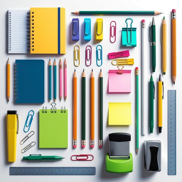 A Stationery Symphony Colorful Essentials for the Organized Mind