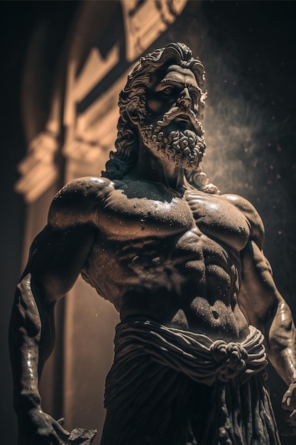 Statue of an ancient Greek god, generated ai