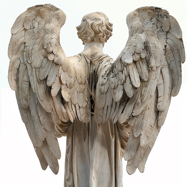 a statue of an angel with the word angel on it