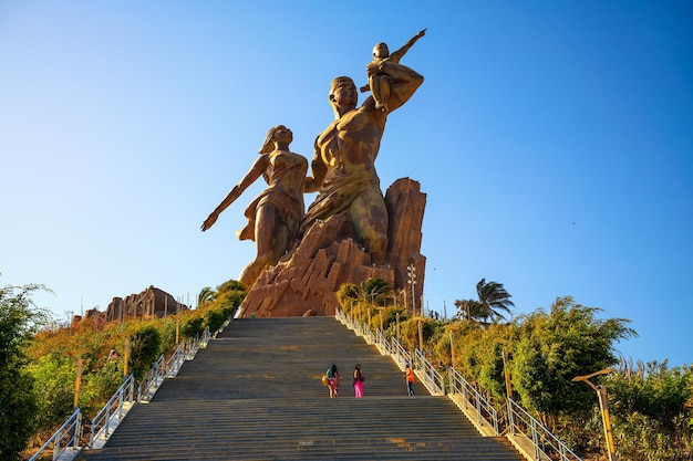 Statue called monument of the african renaissance located in dakar senegal