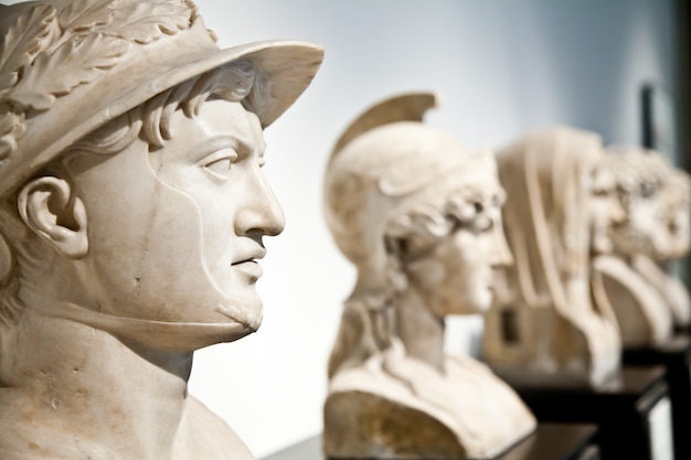 Statue collection of classical model, Naples, Italy