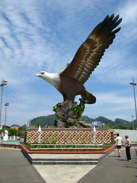 The statue of the Eagle in Langkavi island Malaysia