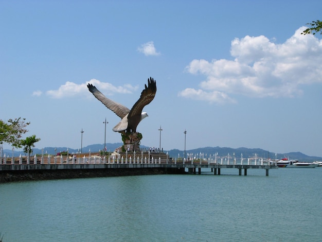 The statue of the Eagle in Langkavi island Malaysia