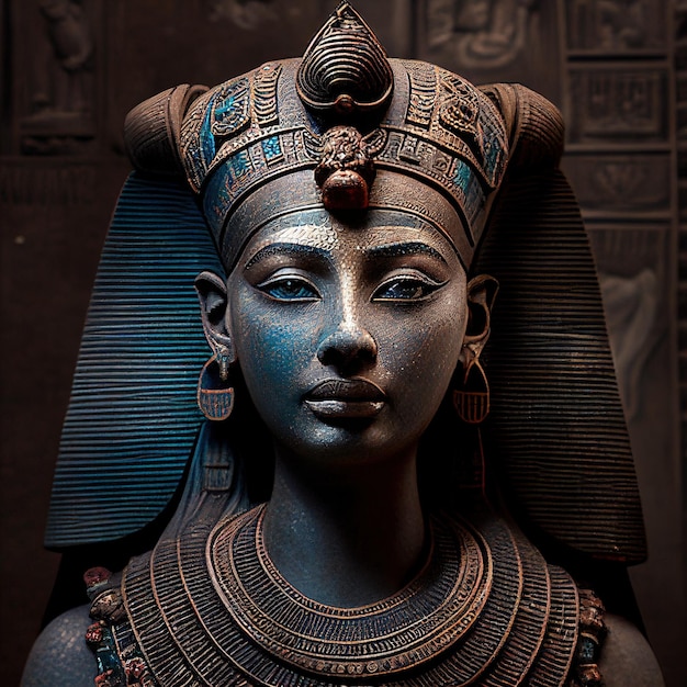 Statue of a girl in egypt type concept