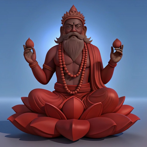 a statue of a god sitting in a lotus position