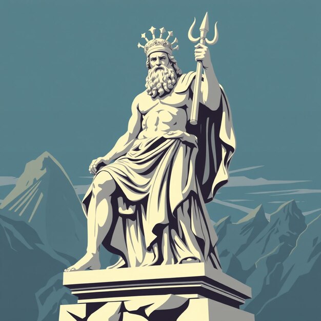 Photo a statue of a god with a crown on it