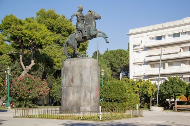 Statue of Greek revolutionary hero Georgios Karaiskakis in the National Gardens