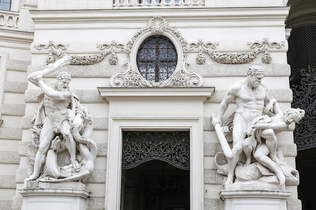 Statue in Hofburg Palace in Vienna Austria