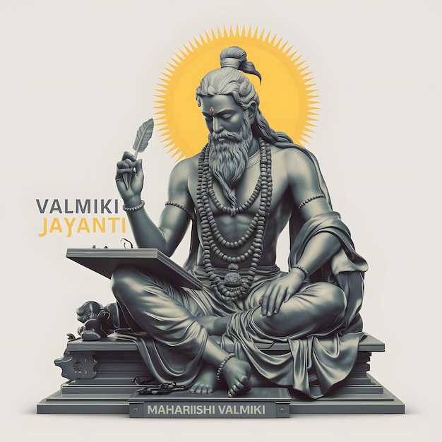 Statue Illustration of Maharishi Valmiki Jayanti