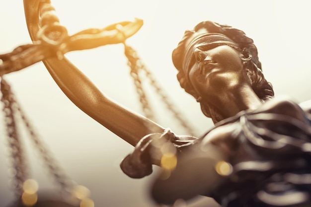 The Statue of justice legal law concept image