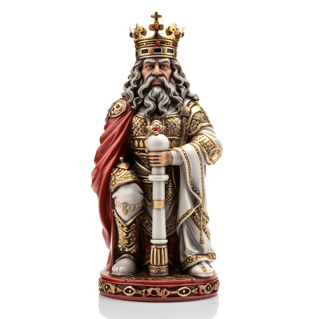 a statue of a king with a crown and crown.