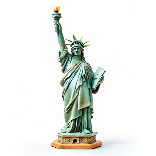 Photo a statue of liberty holding a torch and a book of liberty