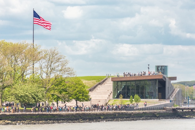 Statue Of Liberty Museum on its opening day on Liberty Island, NY USA