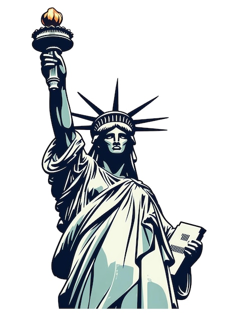 Statue of Liberty New York USA Vector illustration