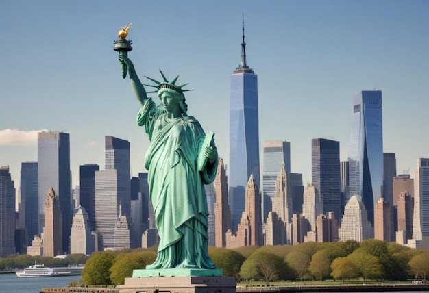 Statue of liberty of USA in proud moment