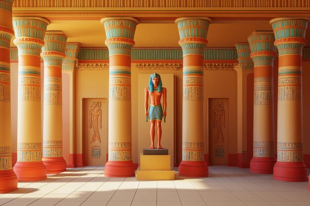 Photo a statue of a man stands in front of a building with columns