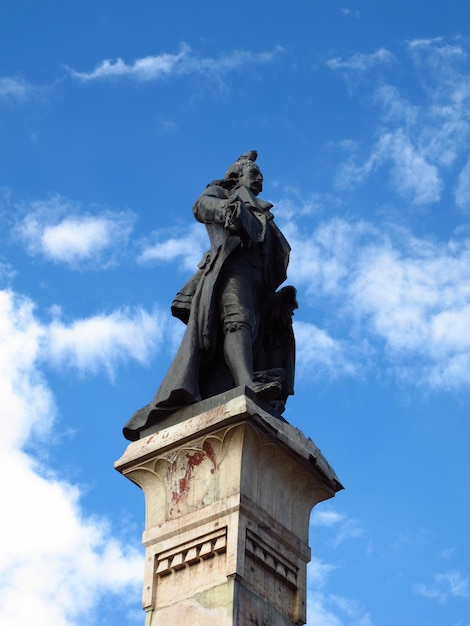 The statue on Murillo Square in La Paz Bolivia