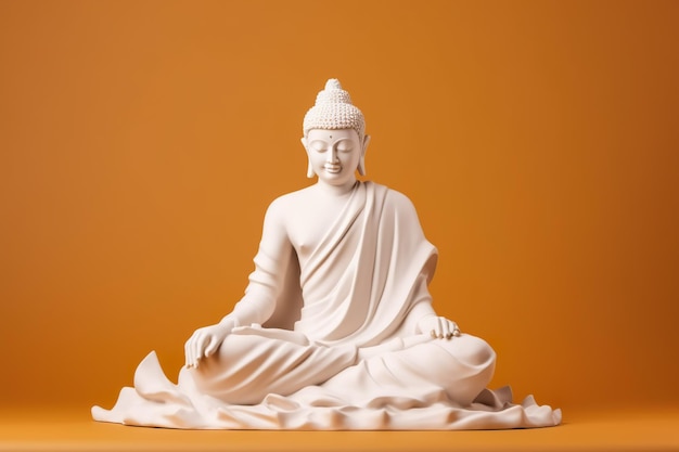 A statue of a person sitting in a lotus position generative ai image