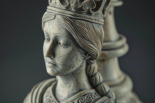 a statue of a woman with a crown on her head