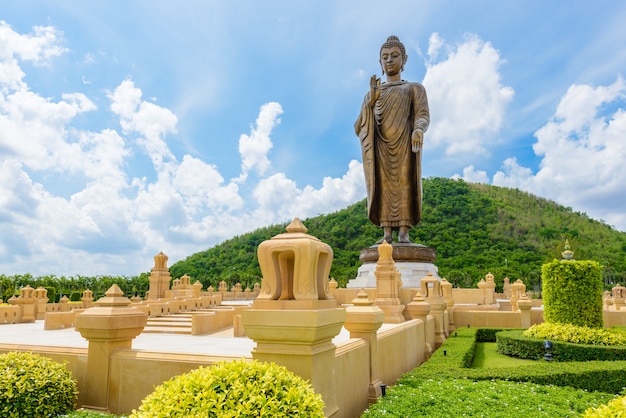 Statues of Buddha at Wat Thipsukhontharam,Kanchanaburi province,Thailand