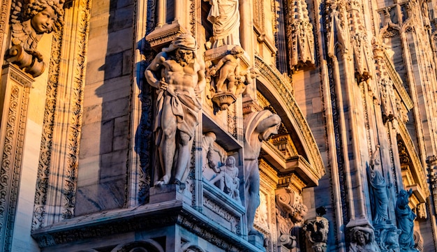 Statues from outside milan cathedral