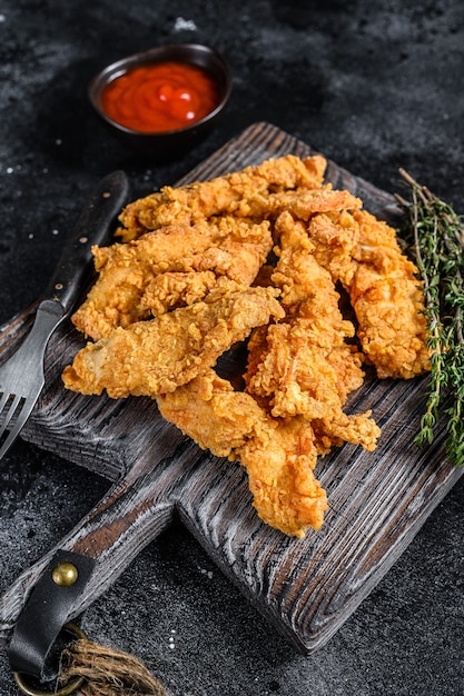 Steak Fingers fried breaded chicken breast strips