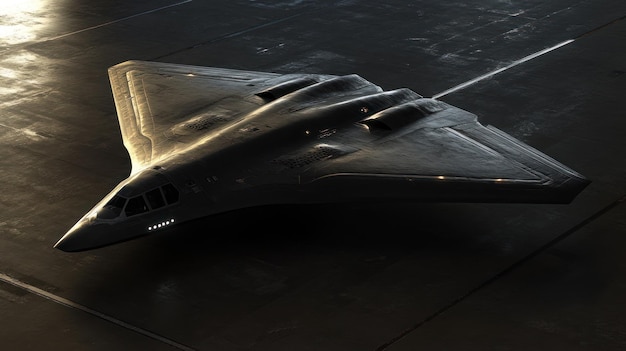 Photo stealth bomber aircraft on runway