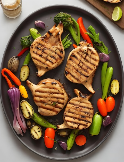 STEAM GRILLED PORK CHOPS