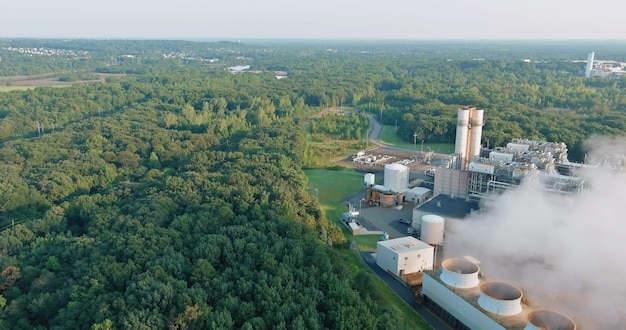 Steam is released into atmosphere by thermal power plants that produce electricity burning fuel