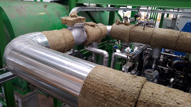 Steam piping insulation work for power plant steam turbine biomass power plant.