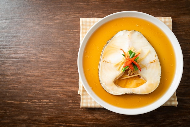 Steamed Cod Fish with Soy Sauce