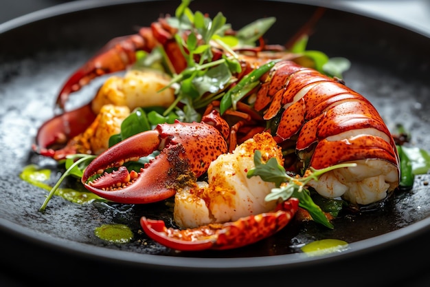 Steamed crab served on a white plate with fresh parsley garnish showcasing a gourmet seafood dish