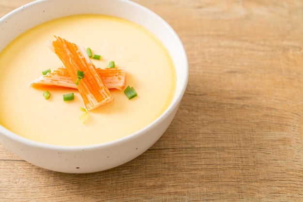 Steamed egg with crab stick