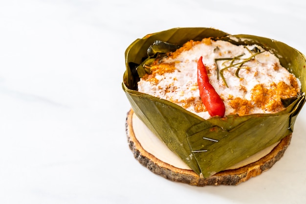 steamed fish with curry paste