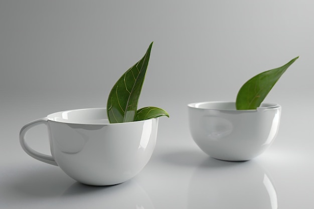 Steaming Glass Cup of Herbal Tea with Fresh Mint Leaves on a Wooden Tray in a Cozy Indoor Setting