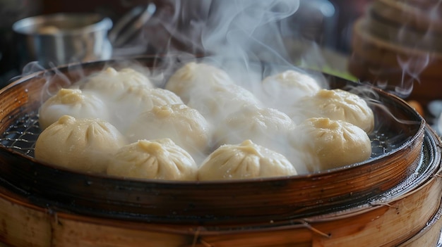 Steaming Hot Panfried Pork Buns