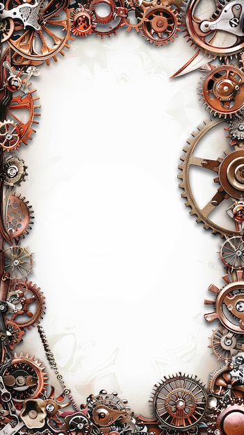 Steampunk background graphic template