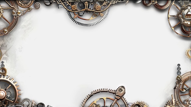 Steampunk background graphic template