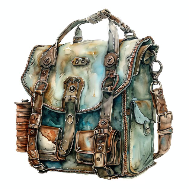 steampunk clipart of bag cool futuristic and old